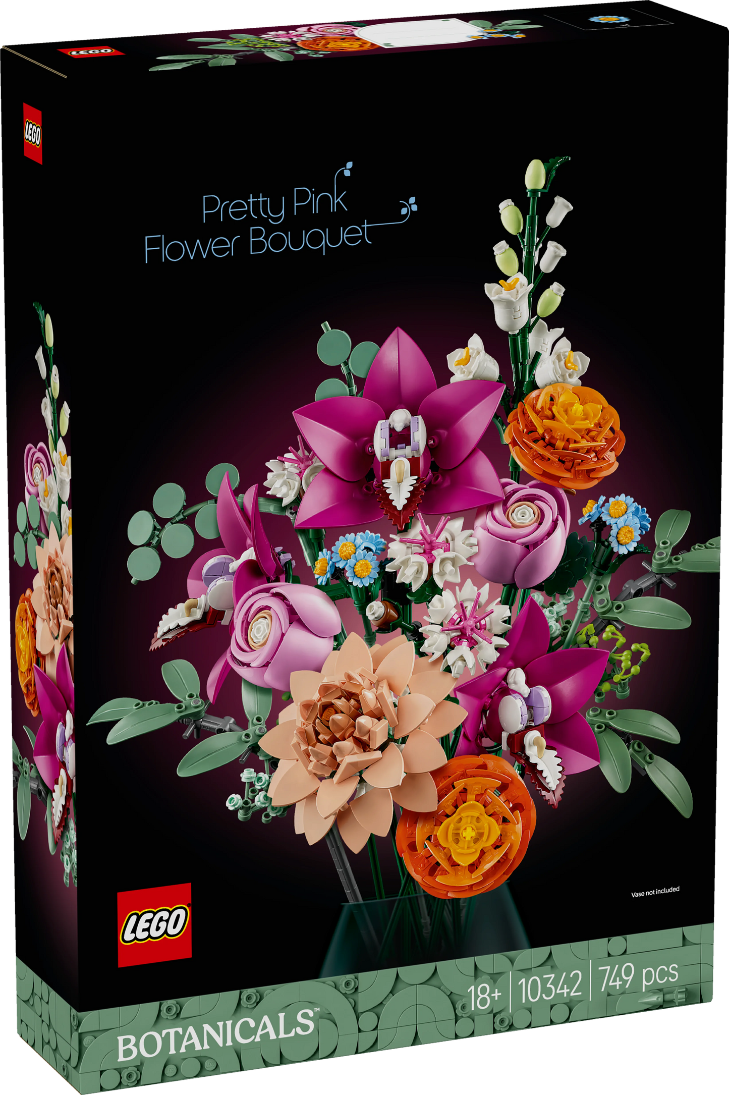 LEGO® Botanicals Schöner Rosafarbener Blumenstrauß (10342)