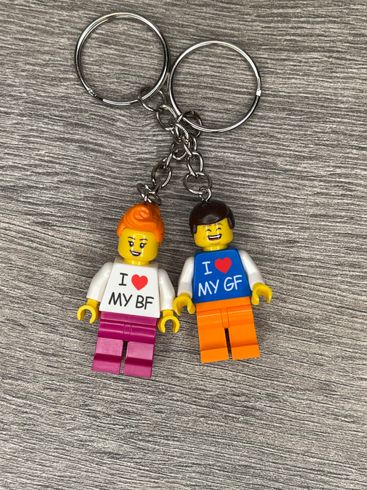 Personalisierter LEGO® Minifiguren Schlüsselanhänger - Ideales Geschenk für den Freund, Partner, Mann, Frau