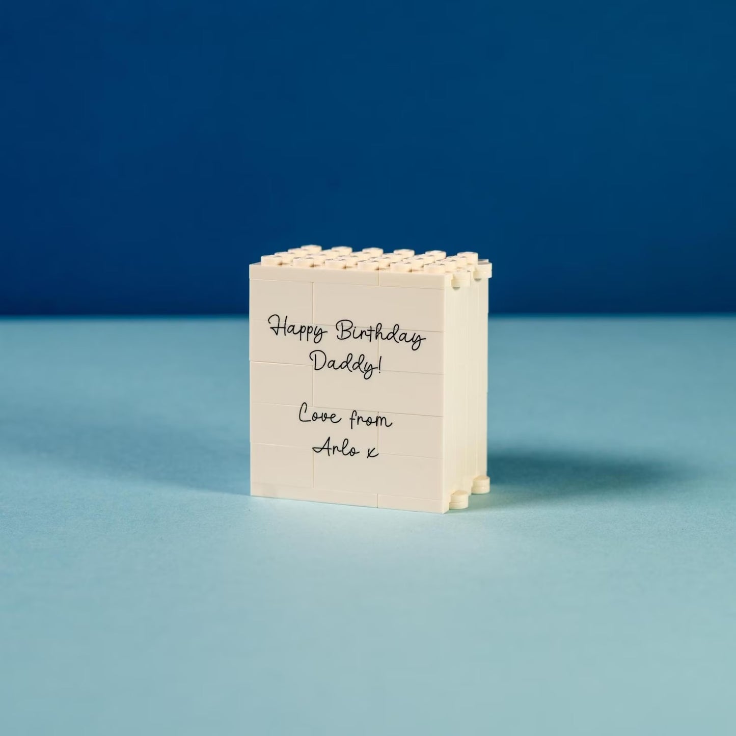 Personalisierter ausklappbarer Fotoblock aus originalen LEGO® Steinen, Geschenk, Papa, Mama, Geburtstag, Jubiläum, Valentinstag